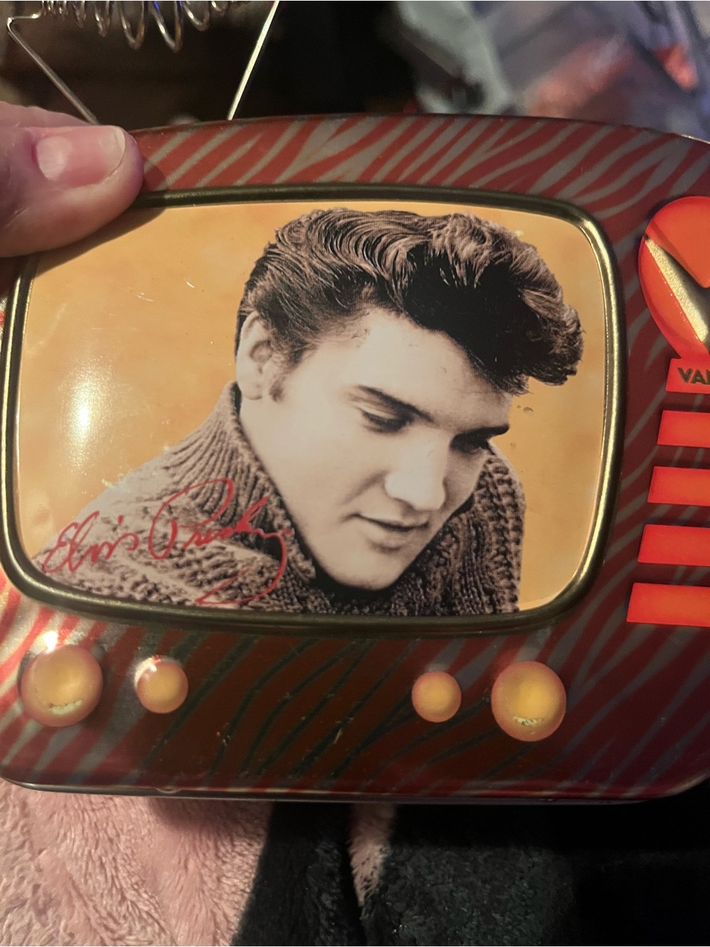 Vintage Retro Elvis Presley Small Tin Crossbody Tote